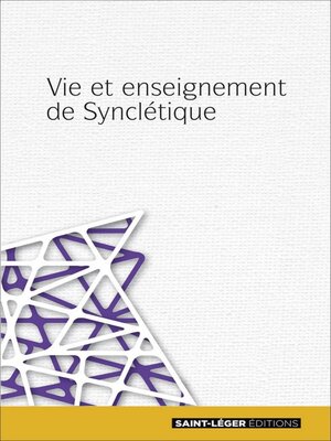cover image of Vie et enseignement de Synclétique